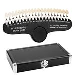 faruijie Teeth Whitening Shade Guide - Tooth Bleaching Shade Chart 3D R-20 Professional Dental Color Comparing Tracking with Case & Mirror 20 Colors