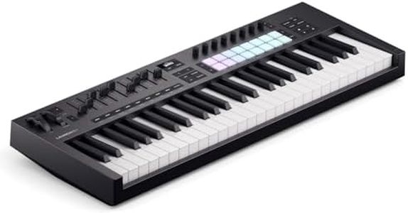 Novation Launchkey 49 [MK4] USB MIDI Keyboard Controller with 49 Semi-Weighted Keys with DAW Integration - Chord and Scala Mode, 8 Drum Pads, Arpeggiator - Production Software Included