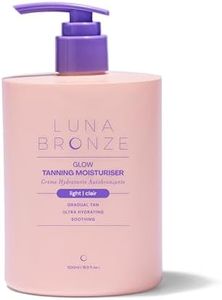 Luna Bronze Glow Gradual Self Tanning Moisturizing Lotion | Ultra Hydrating, Natural Looking Sunless Tan | Soothing Natural & Organic Ingredients | Infused with Rosehip & Jojoba Oil (15.2 fl. oz)