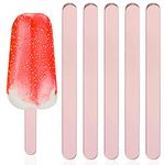 50 Pcs Reusable Acrylic Cakesicle Sticks, Mirror Popsicle Sticks for Ice Cream, Kids Gifts, Crafts, Home, Party Favors (Rose Gold Mirror)