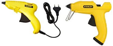 STANLEY 69-GR20B Plastic GluePro Trigger Feed Hot Melt Glue Gun with STANLEY STHT6-70416 25W Plastic Cordless Glue Gun and Meter Cord