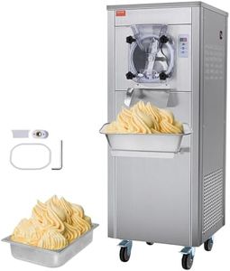 VEVOR Commercial Ice Cream Machine, 18 L/H Yield, 1780W Single Flavor Hard Serve Ice Cream Maker with Wheels, 6L Stainless Steel Cylinder, LED Panel Auto Clean Pre-cooling, for Restaurant Snack Bars