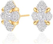 Gold Cubic Zirconia Earrings Studs 