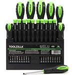 TOOLZILLA Professional Screwdriver Set 36 Piece Magnetic Screwdriver Tool Set for DIY Hand Tools. Durable Magnetic Screwdriver Set with Heavy Duty Bit Drivers, Draper Screwdrivers Set