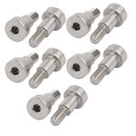 uxcell 10pcs 304 Stainless Steel Hex Socket Shoulder Bolt 8mm Shoulder Dia 10mm Shoulder Length M6 Thread