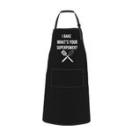 wodealmug Men Women I Bake What is Your Superpower Cooking Apron BBQ Apron Adjustable for Him Her Mom Dad