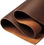 Full Grain Leather Pieces for Leather Working, Tooling Leather Sheets for Crafts Genuine Leather Material 1.8-2.1 mm Thick Leather Hide for Crafting Earring Hobby Dark Brown 6"x12"