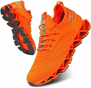 Womens Running Shoes Blade Tennis Walking Sneakers Comfortable Fashion Non Slip Work Sport Athletic Shoes, Orange, 9