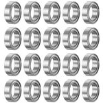 uxcell 20pcs MR128ZZ Deep Groove Ball Bearings 8x12x3.5mm Chrome Steel Miniature Bearing Double Shielded Precision Bearings, P6 (ABEC 3)