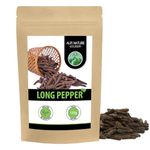 Long pepper (125g, 4.4oz), long whole pepper, 100% natural pepper sticks, natural pepper without additives, vegan