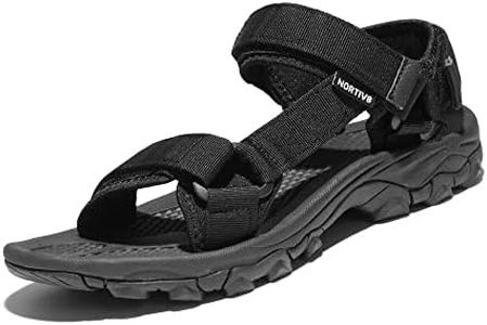 NORTIV 8 Men's Sandals Hiking Sports Lightweight Summer Water Arch Support River Open Toe Athletic Trail Outdoor Walking SandalsAll/black Size 10.5 LANGDO 2