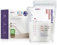 Nuliie 120 Pcs Breastmilk Storage Bags, 8 OZ Breast Milk Storing Bags, BPA Free, Milk Storage Bags with Pour Spout for Breastfeeding, Self-Standing Bag, Space Saving Flat Profile