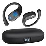 Open Ear Headphones,Bluetooth Headphones 5.3 Sports with Smart Digital Display,36H Playtime,IP54 Waterproof,Ultra-Comfort,Clear CallsWireless Earbuds Lightweight Design Fit Cycling,Running Workout