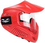 Valken Paintball MI-3 Gotcha Kids Goggle/Mask with Single Lens & Top Strap - Red