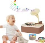 Retysaz Kids Phonograph with 96 Cards, Story Music Player for Kids 3-12 Musical Sensory Toy for boy Girl,Toddler Pre-Kindergarten Toy Early Childhood Education Birthday(Brown)