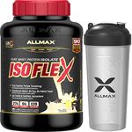 Allmax Isoflex 100% Whey Protein Isolate with Shaker Bottle, Vanilla, 5lbs