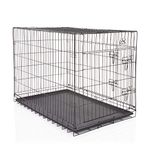 Cozy Pet Dog Cage 42" Black ABS Tray Folding Puppy Crate Cat Carrier Dog Crate DCP42B (We do not ship to Channel Islands.)