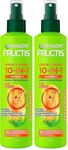 Garnier Fructis Grow Strong Thickening Hairspray for Fine Hair, with Biotin & Vitamin C, 10-in-1 Benefits & Heat Protectant, 239ml (Pack of 2)