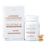 Glutone-A | Japanese Glutathione Tablets for Skin Whitening with Alpha Lipoic Acid | Glowing Skin, Reduces Pigmentation & Dark Spots | 15 Tablets