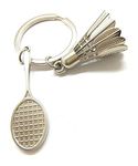 RainSound Metal Badminton Sports Keychain for men or girl