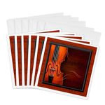 3dRose Greeting Cards, Violin or Fiddle, Set of 6 (gc_18390_1)