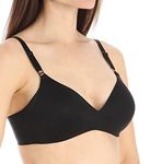 Warner's Women's No Side Effects Underarm-Smoothing Comfort Wireless Lightly Lined T-Shirt Bra 1056, Black, 36C