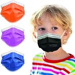 4-Ply Breathable Kids Disposable Face Mask - Made in USA - Highest Protection with Comfortable Elastic Ear Loop | For Travel, Offices, Business and Personal Care - Jet Black (50 PCS)