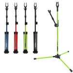 SHARROW Archery Bowstand Recurve Bow Stand Portable Foldable Bow Holder Bracket Lightweight Balance Bar Stand for Hunting Shooting Outdoor (Green)