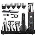 SevePanda Beard Trimmer Men, Ear and Nose Hair Trimmer Clipper All-in-One Trimmer Body Groomer 5 in 1 Kit Trimmer, Cordless Mens Hair Clippers Eyebrow & Facial Hair Trimmer for Men Women