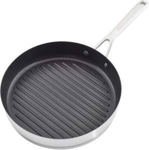 KitchenAid 10-Piece Stainless Steel Induction Cookware Set – Nonstick Grill Pan, Dishwasher Safe