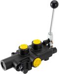 Racewill 1 Spool 25GPM Hydraulic Log Splitter Directional Control Valve, 3625 PSI (1/2" Work Ports) Hydraulic Loader Valve for Loaders, Small Tractors