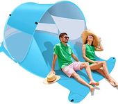 Felicigeely Beach Tent, Large Automatic Instant Pop Up Beach Shade, UPF 50+ Portable Sun Shelter Anti UV Beach Umbrella Baby Tent with Carrying Bag Fit for 2-3 Person