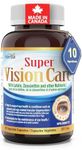 Herba Vision Care Supplement - Eye Vitamins with Lutein and Zeaxanthin – 60 Capsules | Eye Health Supplements for Sight Care | Selenium, Bilberry, Blueberry, and More | Eye Vitamins for Macular Degeneration and Vision Support | Made in Canada