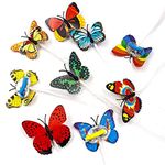 Anirdesh LED Light Up Butterfly Hair Clips for Girls, Theme Parties, Music Concerts, New Year's Party, Night Parties, Pool, Beach & Boat Party, Garba Nigh Favor Light up Hair Braid (Multicolor) (2)