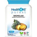 Health4All Bromelain 1200gdu per Capsule 60 Capsules High Strength 2500GDU/g Pure Proteolytic Enzyme Pineapple Extract for Inflammation, Swelling and Digestion (not Tablets)