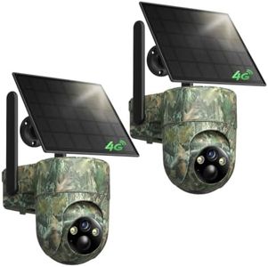 LIWAN Cellular Trail Camera, Solar Trail Camera No WiFi Needed, 2 Pack