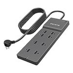 Belkin 8-Outlet Commercial Power Strip Surge Protector with 8-Foot Power Cord, 2500 Joules (BE108000-08-CM) - Gray