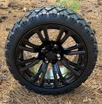 14" VOODOO Gloss Black Golf Cart Wh