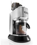 De'Longhi KG521M Dedica Stainless Steel Conical Burr Digital 12oz Grinder with 18 Grind Settings and Portafilter Adaptor