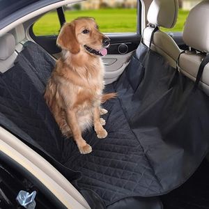 Waterproof Pet Car Seat Cover for Dogs and Cats, Pet Hammock Back Seat Protector.Non-Slip Embroidered Design with Adjustable Straps, Large Dog Car seat