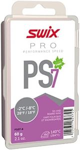 PS07-6 - PRO Speed Wax - PS7 Violet 18 to 28 Degrees Fahrenheit - 60g Bar - Fluoro Free - Ski or Snowboard