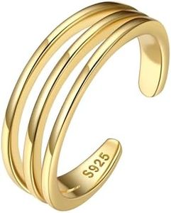 ChicSilver Gold Toe Rings for Women Non Tarnish Gold Toe Ring Open Adjustable Toe Rings for Women Minimalist Hypoallergenic Womens Toe Ring