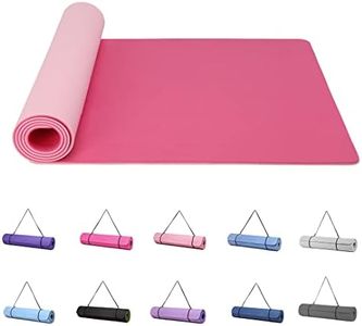 Good Nite Esterilla de Yoga para Ejercicio, Pilates, Fitness, para Mujeres y Hombres, Antideslizante, Gruesa, Pulgadas de Grosor, de Alta Densidad, con Correa de Transporte, TPE, 183 x 61 x 0,6