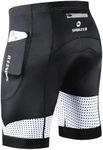 sponeed Padded Bike Riding Shorts Pockets Road Cycling Pants Man Mountain Biking Tights Clothing US XL White
