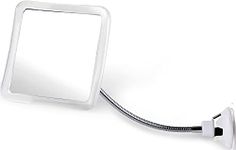 MIRRORVANA Flexible Fogless Shower Mirror for Shaving with Height Adjustable Gooseneck, 360° Swivel and Upgraded Suction, Shatterproof 16cm x 16cm (6.3" x 6.3") Surface