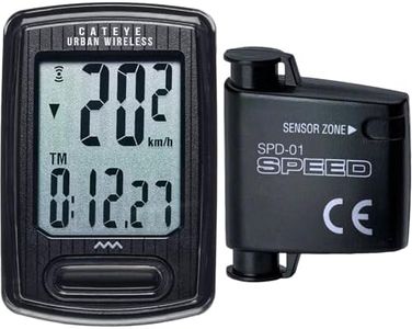 CATEYE Urban Wireless Bike Computer – Analog Speedometer & Odometer with Calorie Tracking, FlexTight™ Mount, Auto Start/Stop, Programmable Odometer & Easy Setup for All Bikes