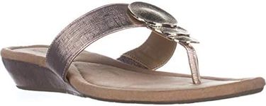 Alfani Womens Fleurr Open Toe Casual Slide Sandals, Quartz, Size 7.0