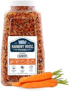 Harmony House Foods Dehydrated Diced Carrots - Air Dried Vegetables for Soup and Cooked Dishes, Great for Camping, Survival, and Backpacking, 15 Ounce Jar