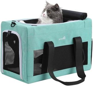 pecute® Cat Carrier Airline Approved, Extra Stable Cat Carrier Handbag, Portable Dog Carrier, Breathable Mesh Fabric Bag for Pets, Pet Carrier Suitable for Both Long And Short Trips