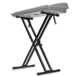 CAHAYA Adjustable Keyboard and Panio Stand Heavt Duty Double X Style Gigital Electric Paino Stand with Locking Straps for 61 76 88 Keys, Model CY0245